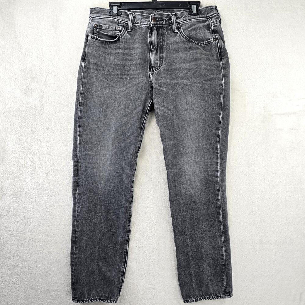 Levi's 541 Black Jeans Men's 33x29 Athletic Taper Fit Stretch Whiskers Grunge - Picture 1 of 13